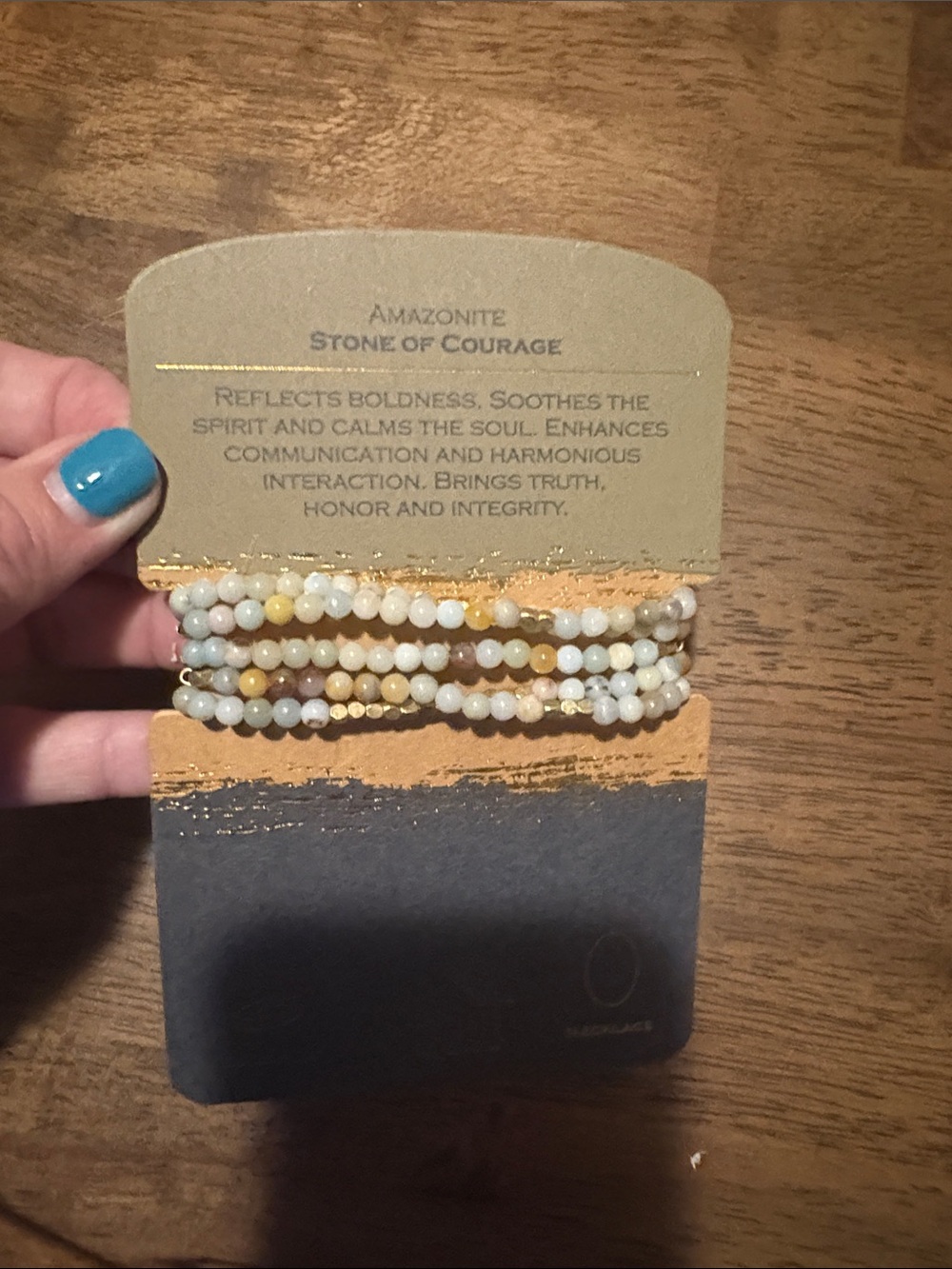 Scout Amazonite Beaded Stretch Bracelet Stack - Blue, White, Tan, Yellow